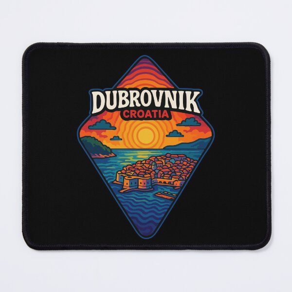 Item preview, Dubrovnik Croatia Retro Trippy Travel designed and sold by TomFrontierArt.