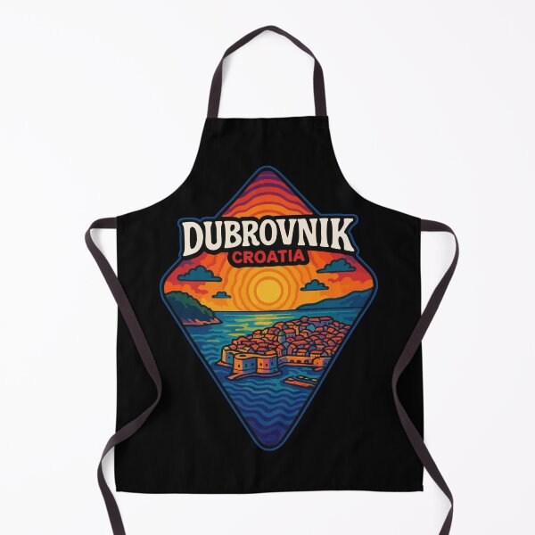 Item preview, Dubrovnik Croatia Retro Trippy Travel designed and sold by TomFrontierArt.