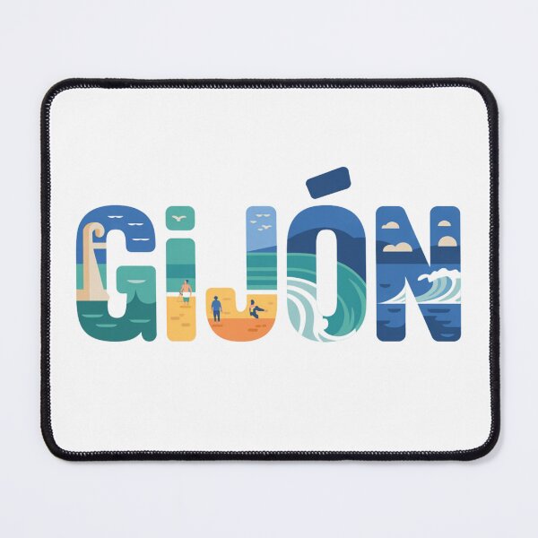 Item preview, Gijón España Scenic Letter Art - Coastal Travel Design designed and sold by CircinusStore.