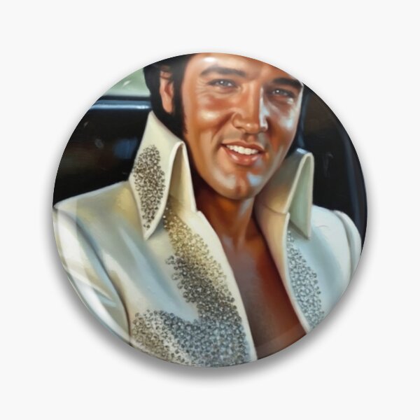 Item preview, Elvis Presley - Brooding Blue Eyes Painted Portrait designed and sold by Art's Diner.