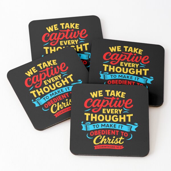 Item preview, 2 Corinthians 10:5 We Take Captive Every Thought To Make It Obedient To Christ designed and sold by plushism.