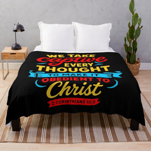Item preview, 2 Corinthians 10:5 We Take Captive Every Thought To Make It Obedient To Christ designed and sold by plushism.