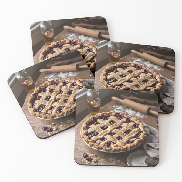 Item preview, Cottage Kitchen Pie Still Life – Rustic Berry Lattice Art Print designed and sold by Benja & Co..