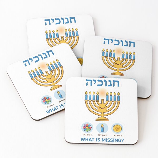Item preview, Title: Happy Hanukkah Menorah – What Is Missing? Kids Learning Magnet designed and sold by MiracleDroplet.