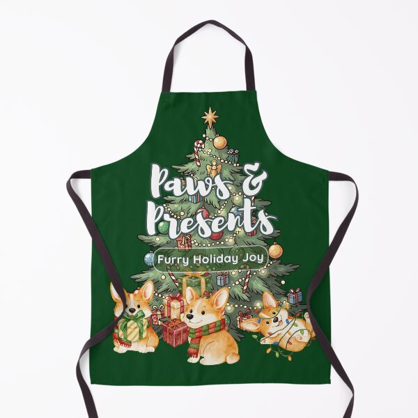 Item preview, Paws & Presents - Corgi around a Christmas Tree designed and sold by SilverOutlining.