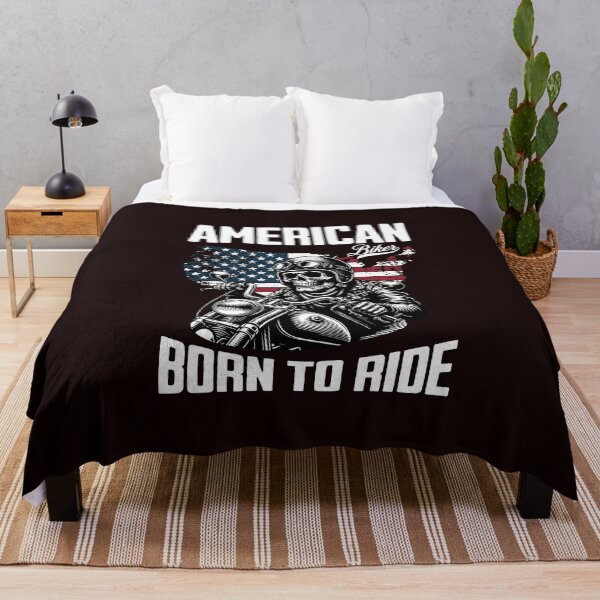 Item preview, American Biker Born To Ride Skull Motorcycle  designed and sold by Mosaiic1.