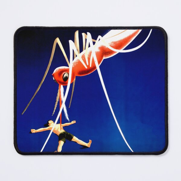 Item preview, Malaria Poster – Vintage Mosquito Warning designed and sold by buglevel.