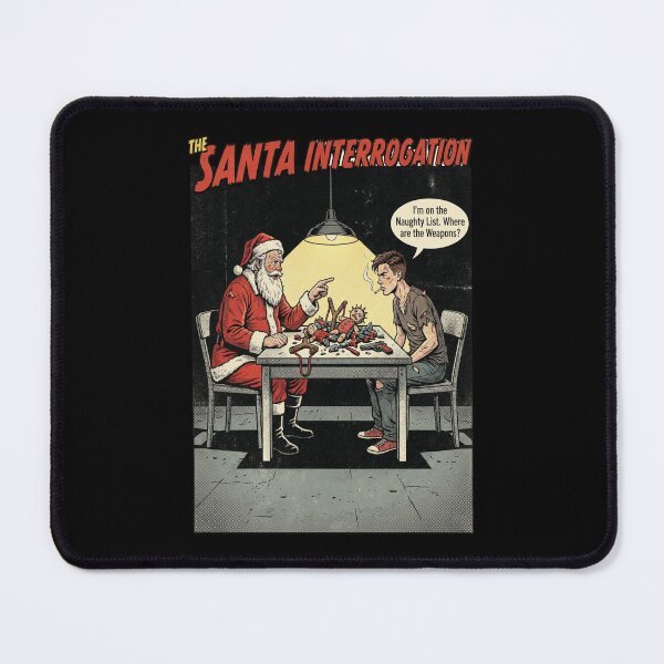 Item preview, Dark Humor Santa Interrogation Comic Book Christmas T-Shirt designed and sold by MythAndMotion.