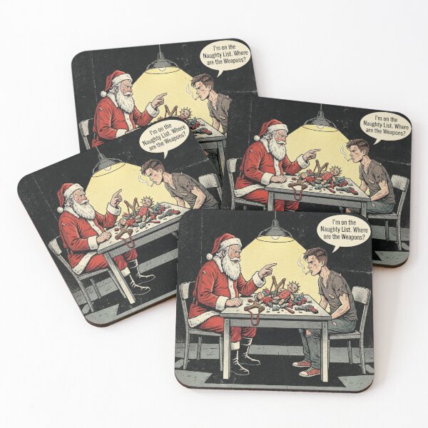 Item preview, Dark Humor Santa Interrogation Comic Book Christmas T-Shirt designed and sold by MythAndMotion.