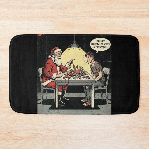 Item preview, Dark Humor Santa Interrogation Comic Book Christmas T-Shirt designed and sold by MythAndMotion.