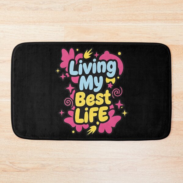 Item preview, Living my best life colorful pop art  designed and sold by WAMTEES.