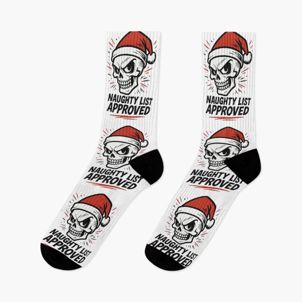Artikelvorschau, Totenkopf-Weihnachtsmann, der auf der Liste der Unartigen zugelassen ist entworfen und verkauft von SnappyPNG.