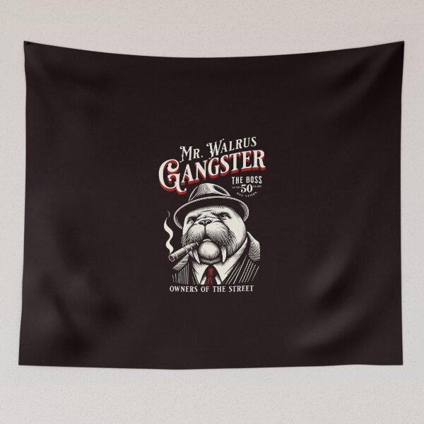 Item preview, Mr. Walrus Gangster The Boss Retro Mafia  designed and sold by finkelart.