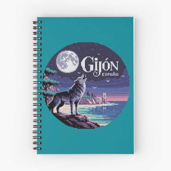 Item preview, Gijón España - Pixel Art Wolf Howling at Night designed and sold by CircinusStore.