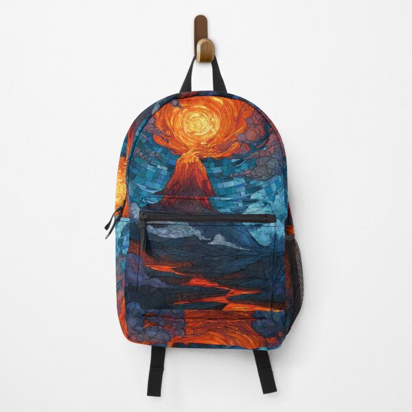 Item preview, Stained Glass Volcano of Fire and Sky designed and sold by ArgentoArt.