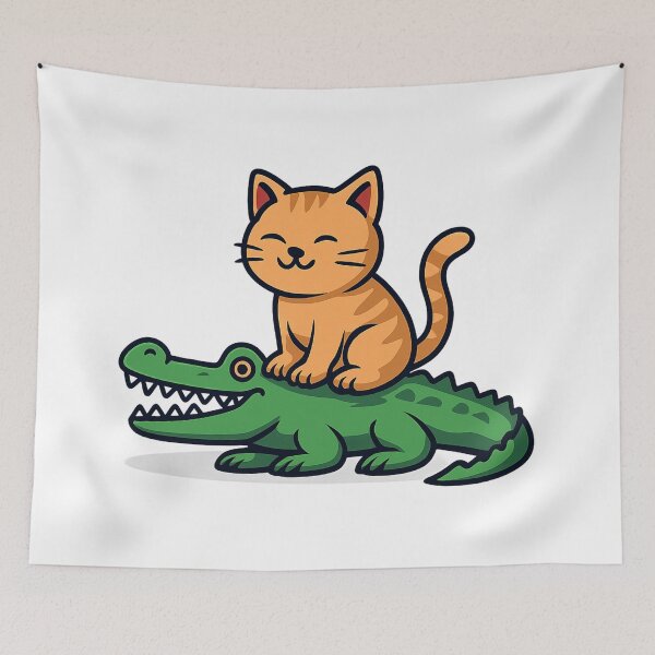 Item preview, Cat & Crocodile Joyride designed and sold by luckyyouth.