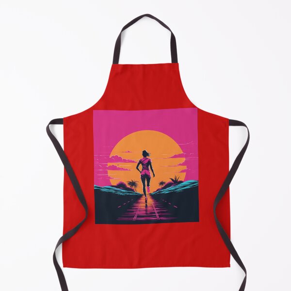 Item preview, Running Girl Runner Pink in Retro Classic Vintage Style designed and sold by redstar19.