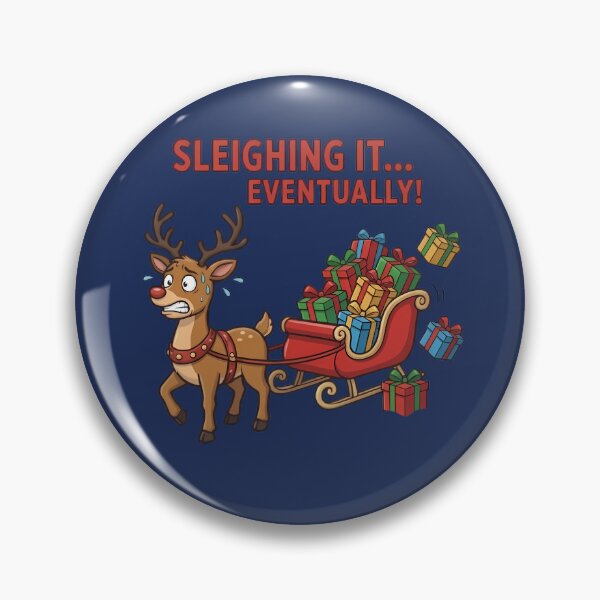 Item preview, Sleighing It Eventually | Funny Reindeer & Christmas Rush Humor designed and sold by Chaos & crew.
