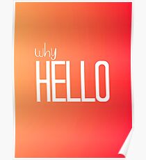 Why Hello Orange Happy Design Poster