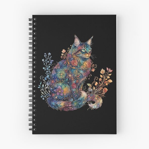 Item preview, Mystical Floral Cat Art Galaxy Pattern Design designed and sold by Pawrizzma POD.