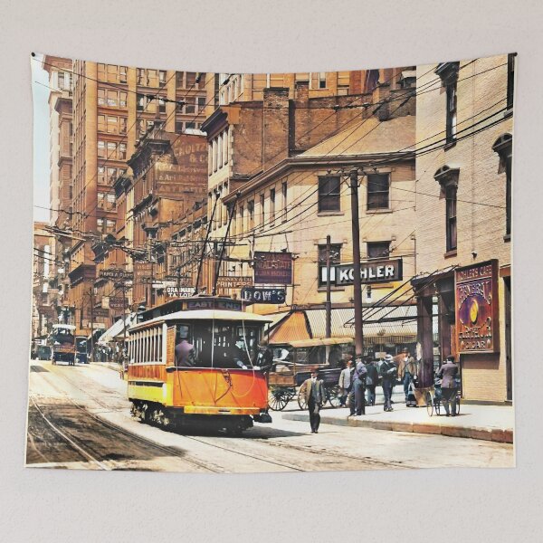 Item preview, Cincinnati OH - 4th and Main Streets with Trolley designed and sold by Susan Savad.