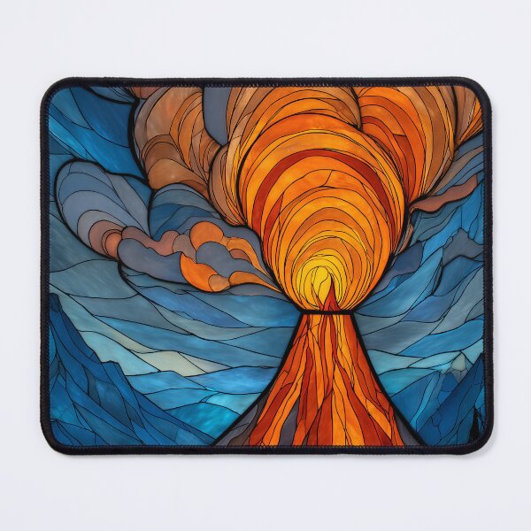 Item preview, Stained Glass Eruption in Ember Sky designed and sold by ArgentoArt.