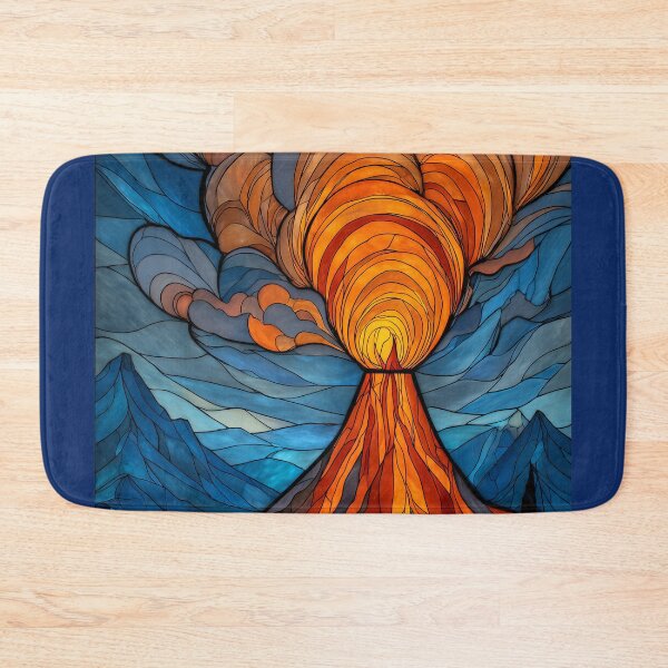 Item preview, Stained Glass Eruption in Ember Sky designed and sold by ArgentoArt.