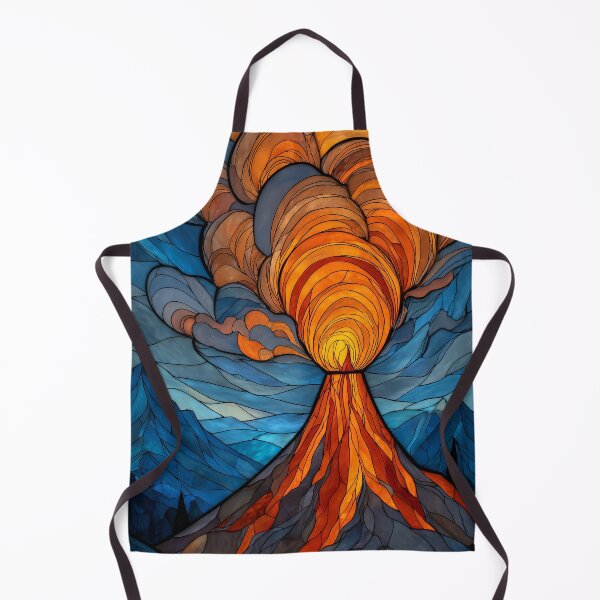 Item preview, Stained Glass Eruption in Ember Sky designed and sold by ArgentoArt.