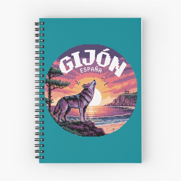 Item preview, Gijón España - Sunset Pixel Art Wolf Howling designed and sold by CircinusStore.
