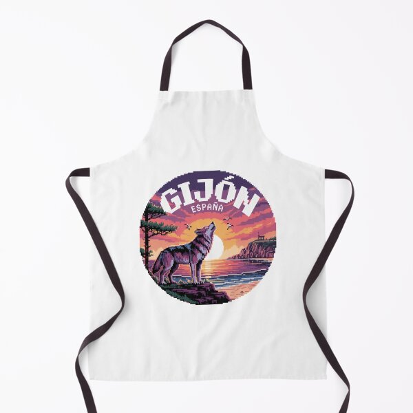 Item preview, Gijón España - Sunset Pixel Art Wolf Howling designed and sold by CircinusStore.