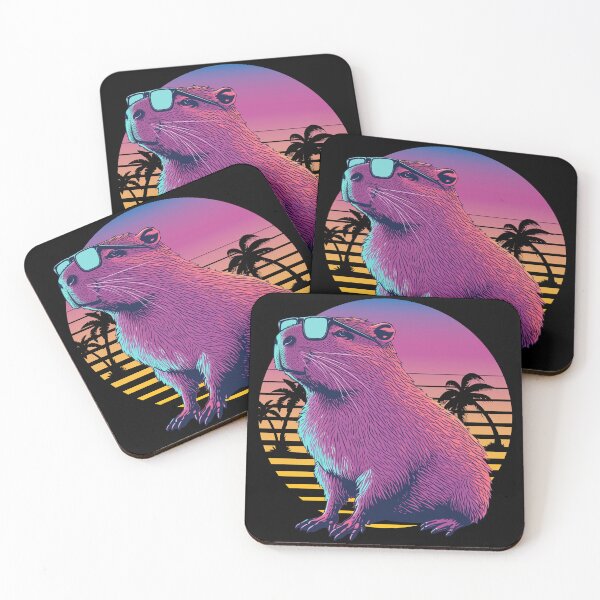 Item preview, Funny Capybara Vintage Rodent Retro Vaporwave Aesthetic designed and sold by ahmed2751989.