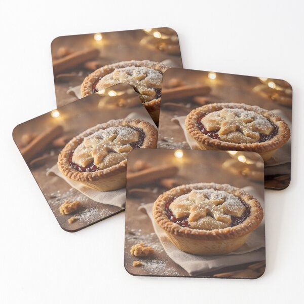 Item preview, Warm Holiday Mince Pie Still Life – Rustic Christmas Kitchen Art designed and sold by Benja & Co..