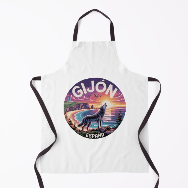 Item preview, Gijón España - Sunset Pixel Art Wolf Howling designed and sold by CircinusStore.