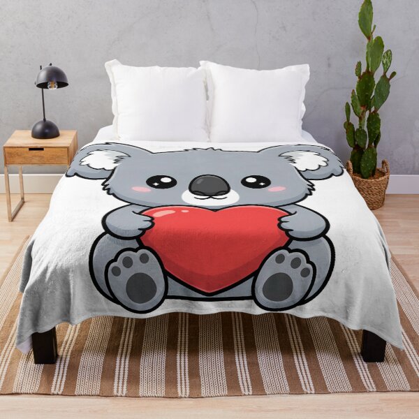 Item preview, Cute Kawaii Koala Holding Heart Cartoon Illustration designed and sold by Cute Stickers Machine.