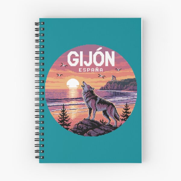 Item preview, Gijón España - Pixel Art Wolf at Sunset designed and sold by CircinusStore.