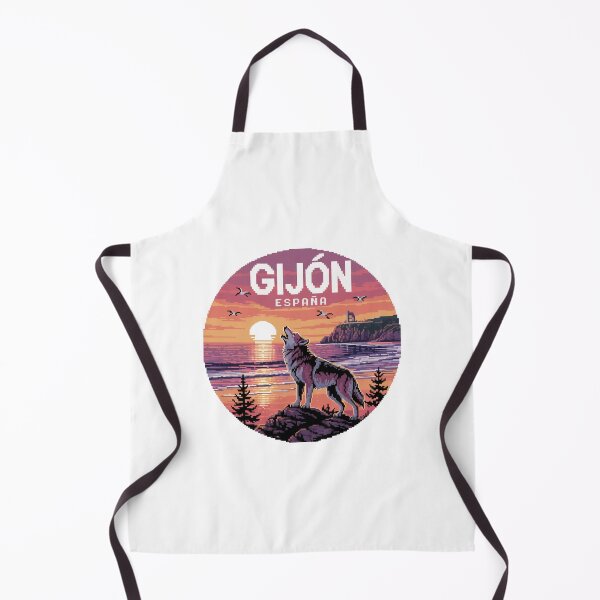Item preview, Gijón España - Pixel Art Wolf at Sunset designed and sold by CircinusStore.