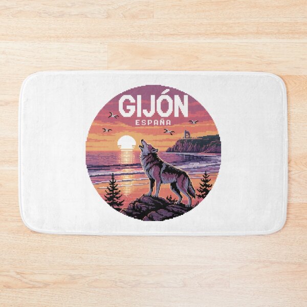 Item preview, Gijón España - Pixel Art Wolf at Sunset designed and sold by CircinusStore.