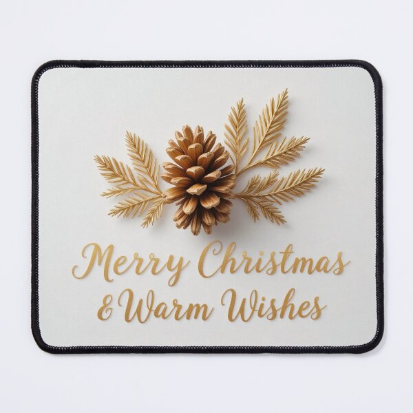Item preview, Golden Pinecone Christmas Warm Winter Wishes designed and sold by Angelsartsandpattern.