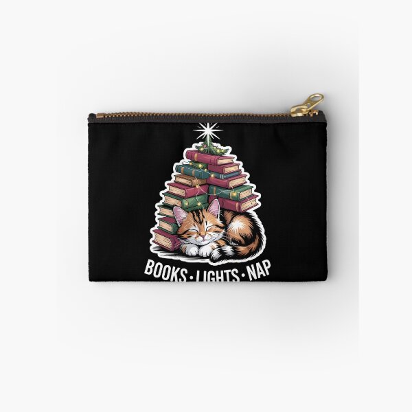 Item preview, Cozy Cat Under Book Christmas Tree – Cute Reading Holiday Design designed and sold by HoneyVibe.