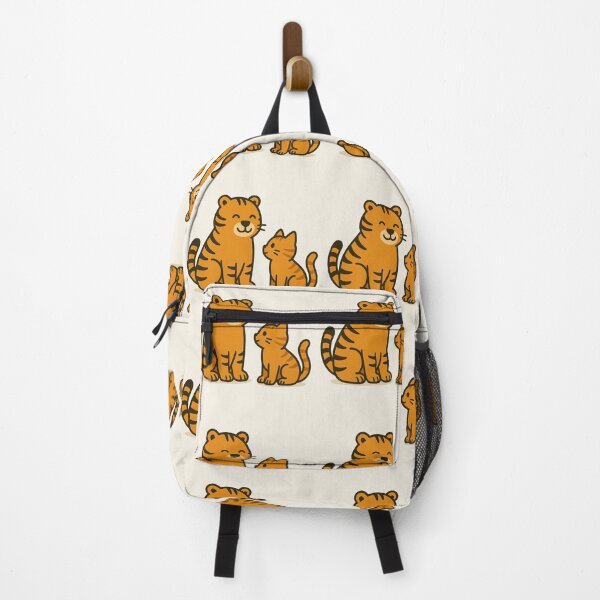Item preview, Cute Tiger and Cat Meeting – Friendly Cartoon Animal Duo designed and sold by SuaveNK.