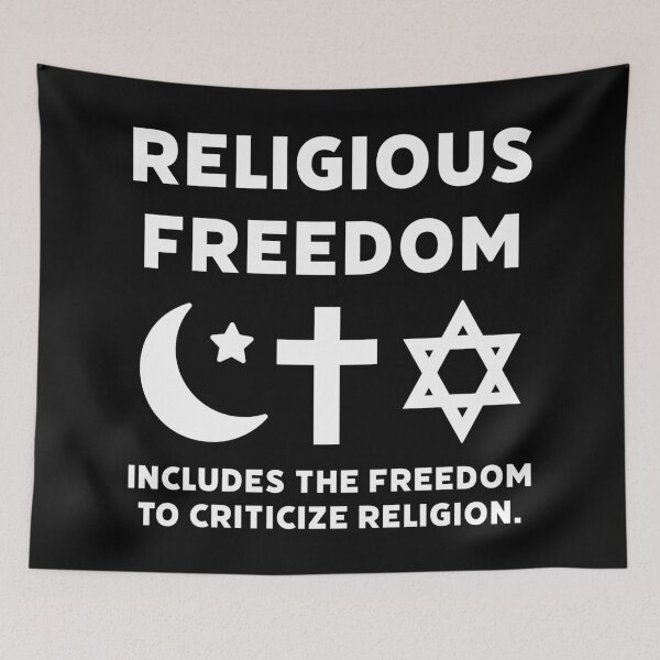 Item preview, Religious freedom includes the freedom to criticize religion.  designed and sold by Rachel the Artist .