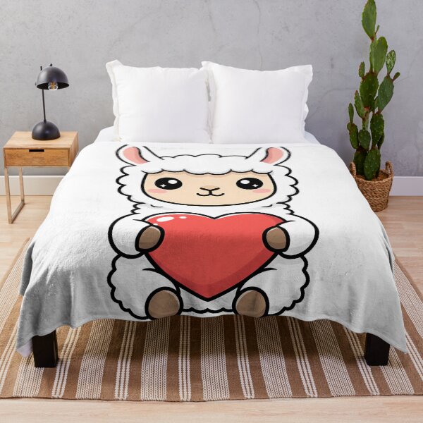 Item preview, Cute Kawaii Llama Holding Heart Cartoon Illustration designed and sold by Cute Stickers Machine.