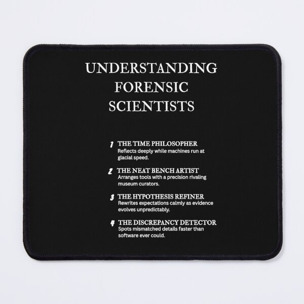 Item preview, Understanding Forensic Experts – Funny Scientific Insight – Black designed and sold by PsyFlow35.