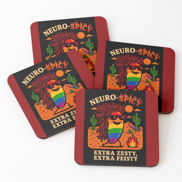 Item preview, Neuro-Spicy Extra Zesty Extra Feisty, Rainbow Jalapeno, Long Red Hair designed and sold by spectrum_tech_trade_school_village_and_training_center.