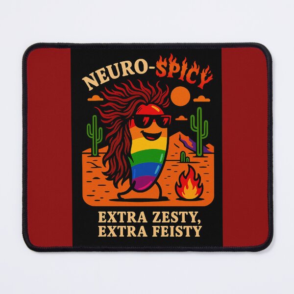 Item preview, Neuro-Spicy Extra Zesty Extra Feisty, Rainbow Jalapeno, Long Red Hair designed and sold by spectrum_tech_trade_school_village_and_training_center.