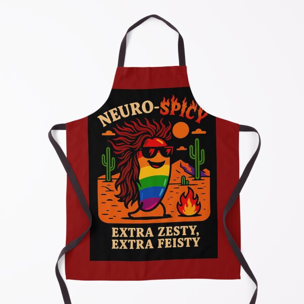 Item preview, Neuro-Spicy Extra Zesty Extra Feisty, Rainbow Jalapeno, Long Red Hair designed and sold by spectrum_tech_trade_school_village_and_training_center.