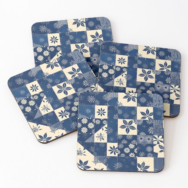Item preview, Blue Boro and Sashiko Seamless Repeat Pattern designed and sold by Sharon Schwalbe.