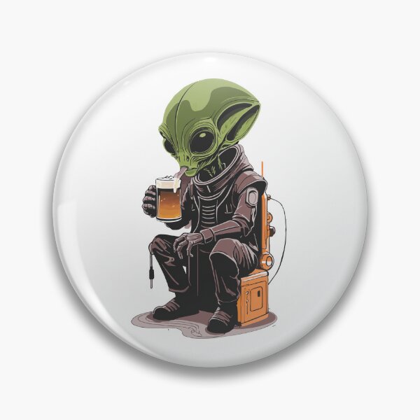 Item preview, Extraterrestre verde bebendo cerveja designed and sold by TorresCosta.