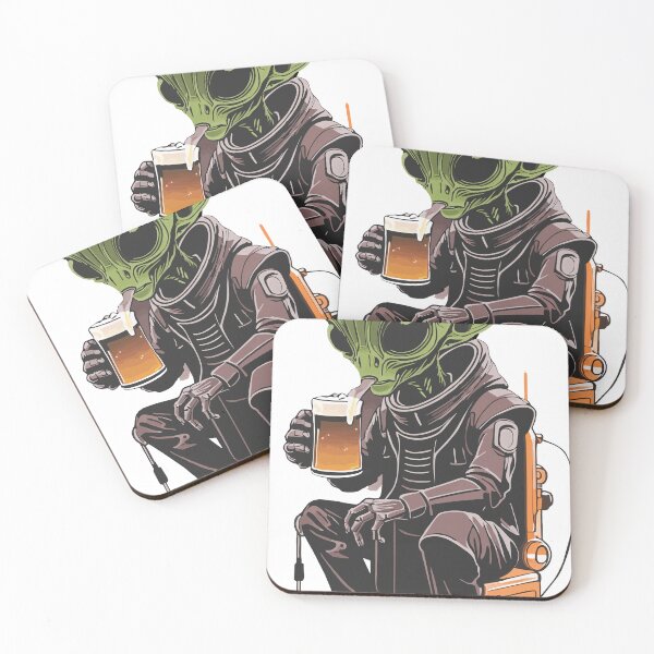 Item preview, Extraterrestre verde bebendo cerveja designed and sold by TorresCosta.