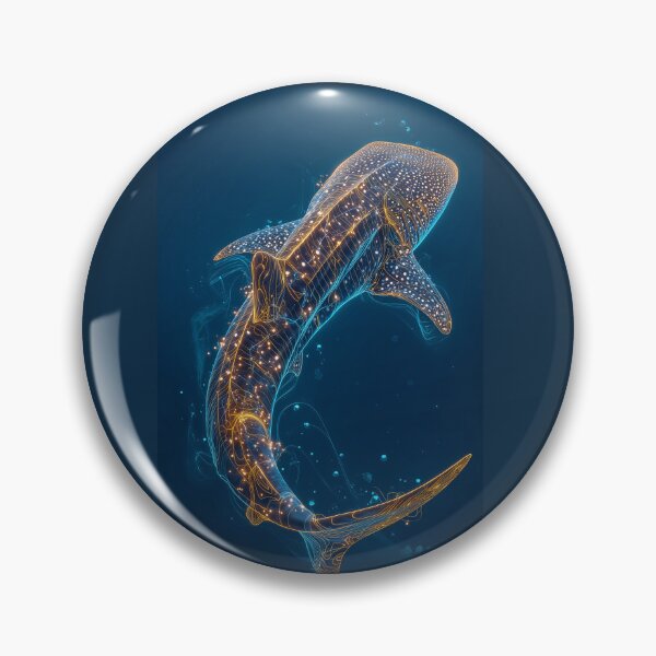 Item preview, Neon Currents: The Luminous Whale Shark designed and sold by ArgentoArt.